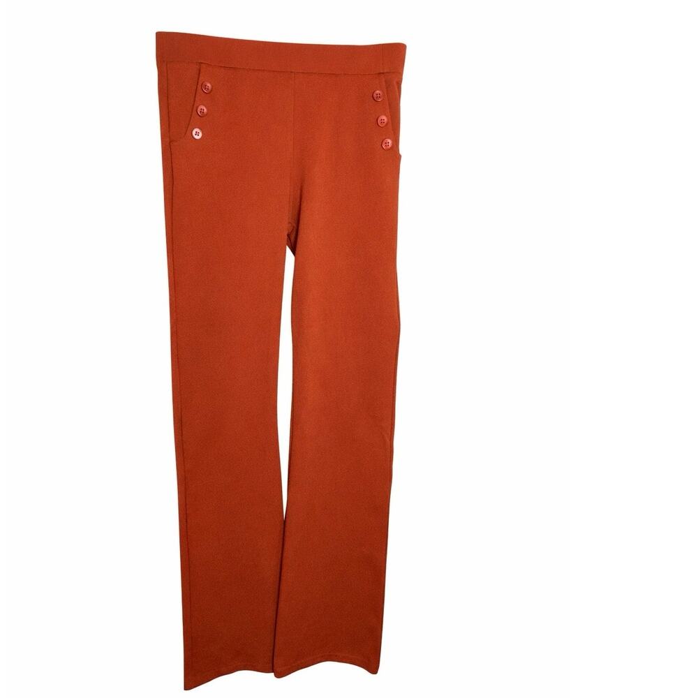 Betabrand Wide Leg Pants in Burnt Orange
